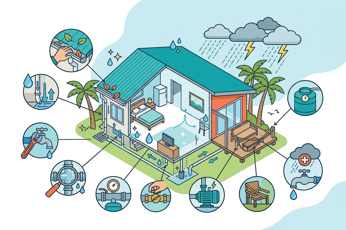 Cyclone-season plumbing checklist for Capricorn Coast homes