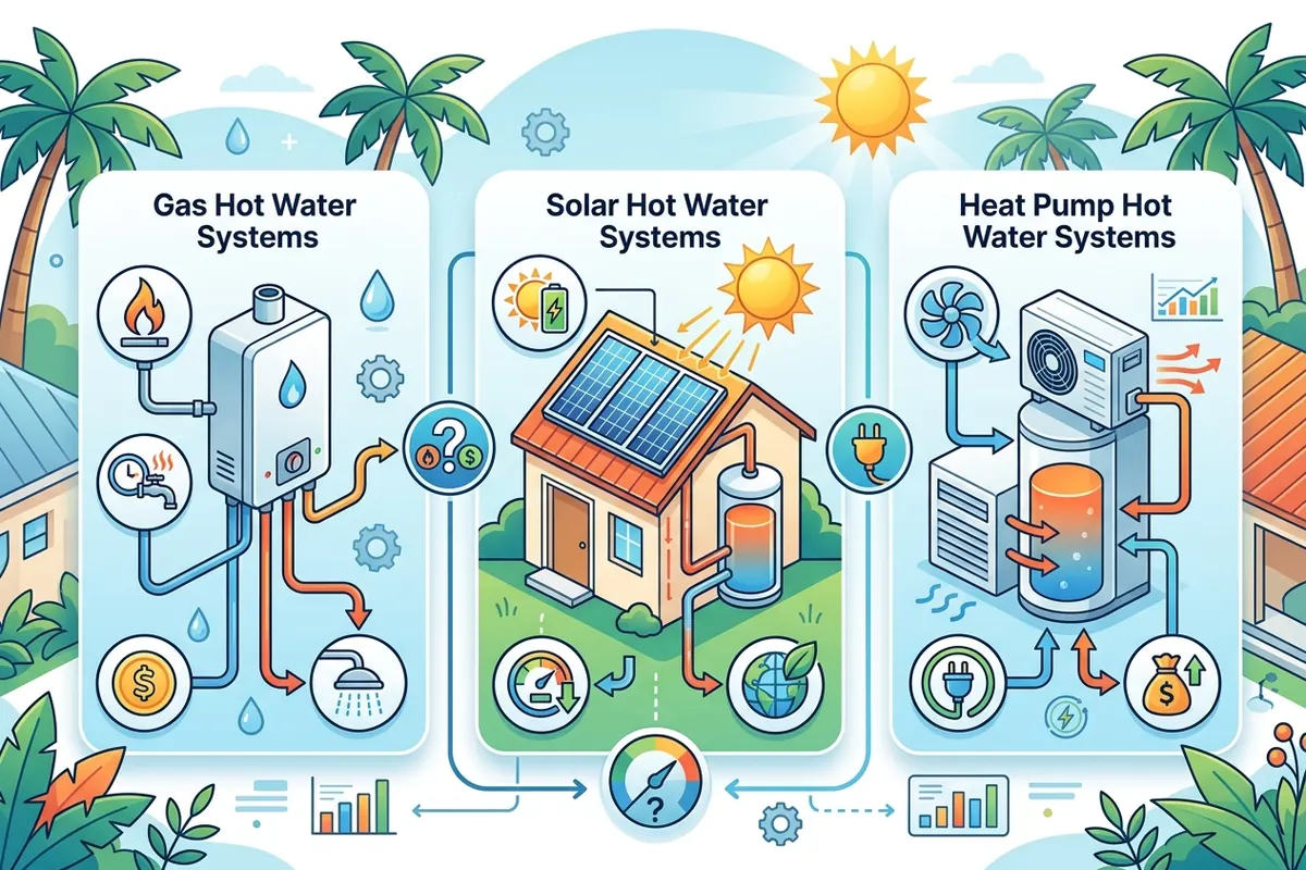 Hot water systems for Rocky's climate: gas, solar or heat pump?